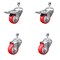 Service Caster 3 Inch Red Polyurethane Wheel Swivel 1/2 Inch Stem Caster Total Lock Brake, 2PK SCC-TSTTL20S314-PPUB-RED-121315-2-S2 - alternate 1